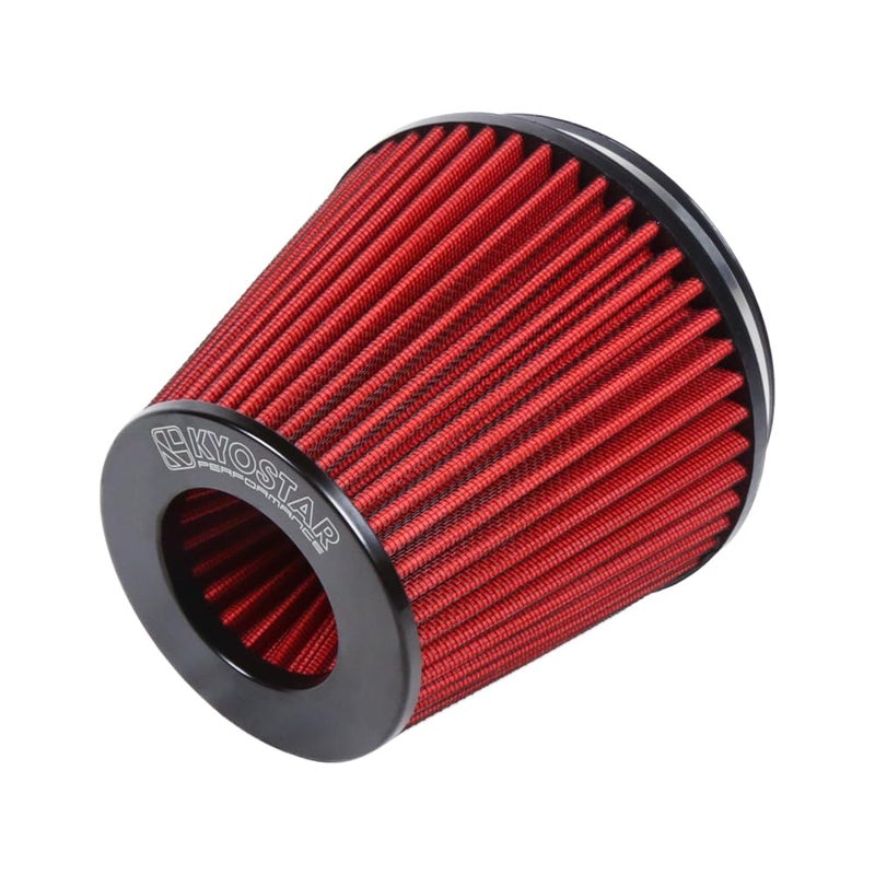 Kyostar 6"" 152mm High Flow Inlet Cold Air Intake Cone Replacement Dry Air Filter Red - Image 4